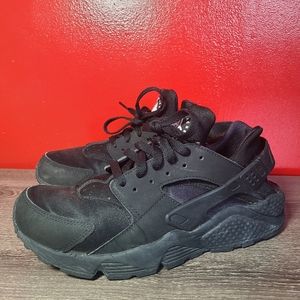 Nike Air Huarache womens Black Round Toe Lace Up 318429-003 Running Size 8.5